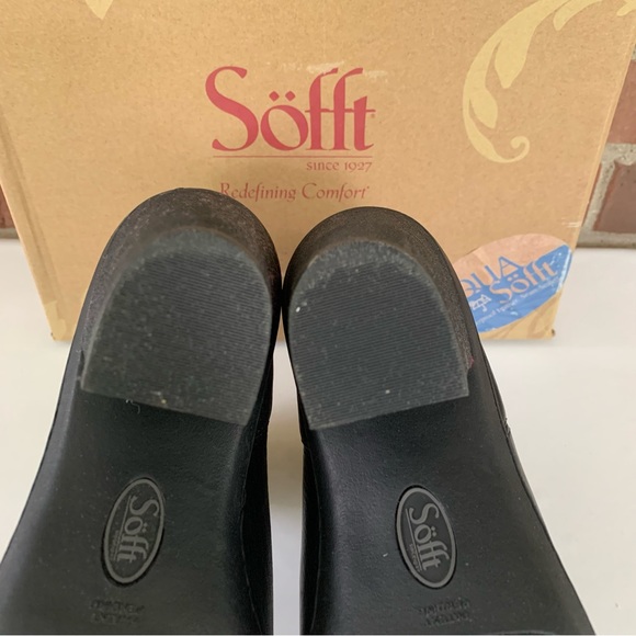 Sofft Womens Gwenith Black Leather block heel Ankle Boots Shoes US 8.5 M - Picture 9 of 10